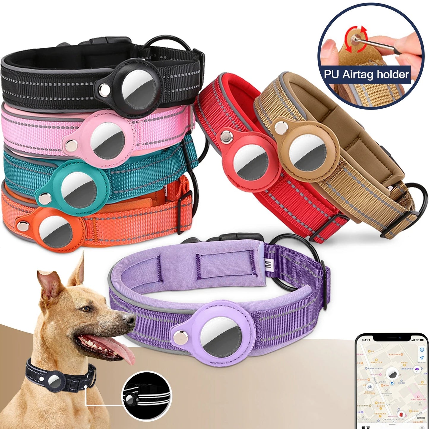 Anti Lost pet Collar (Apple AirTag)